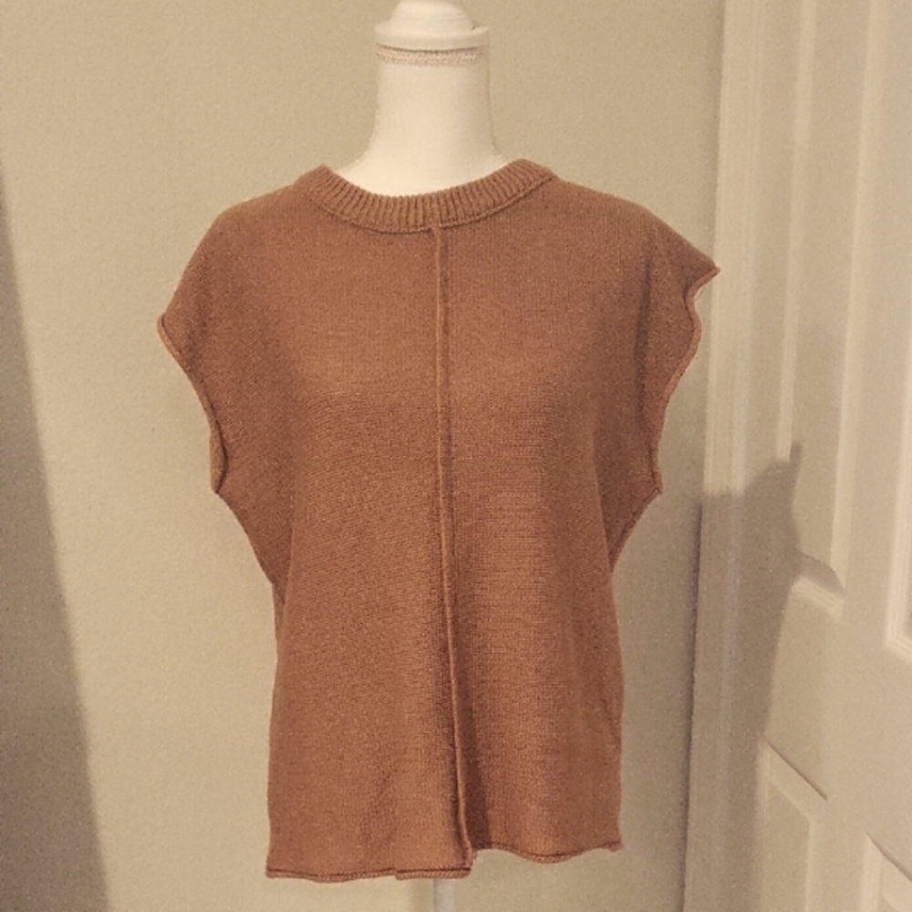 Women's Brown Knit Tunic Top